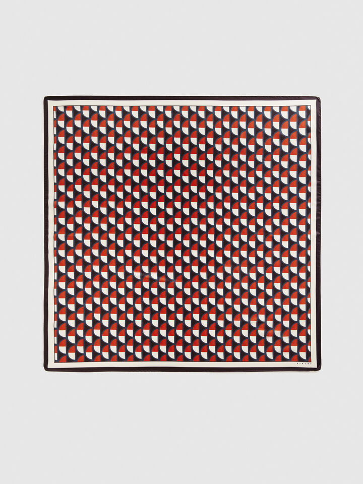 Printed square scarf - null - Multi-color | Sisley image number 1